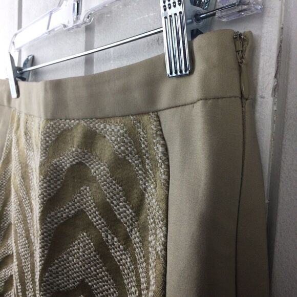 The Limited Zebra Skirt Tan Beige Tweed Animal Print Pencil Skirt, Size - 4 - Picture 10 of 11